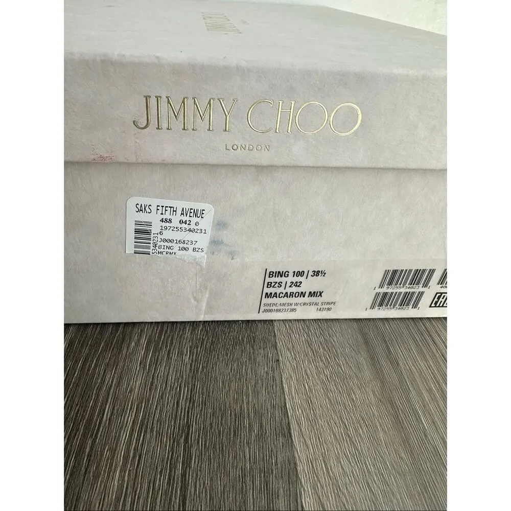 Jimmy Choo Bing 100MM Crystal-Embellished Mesh Mules EU39.5/US9.5 $1950 - Picture 12 of 12